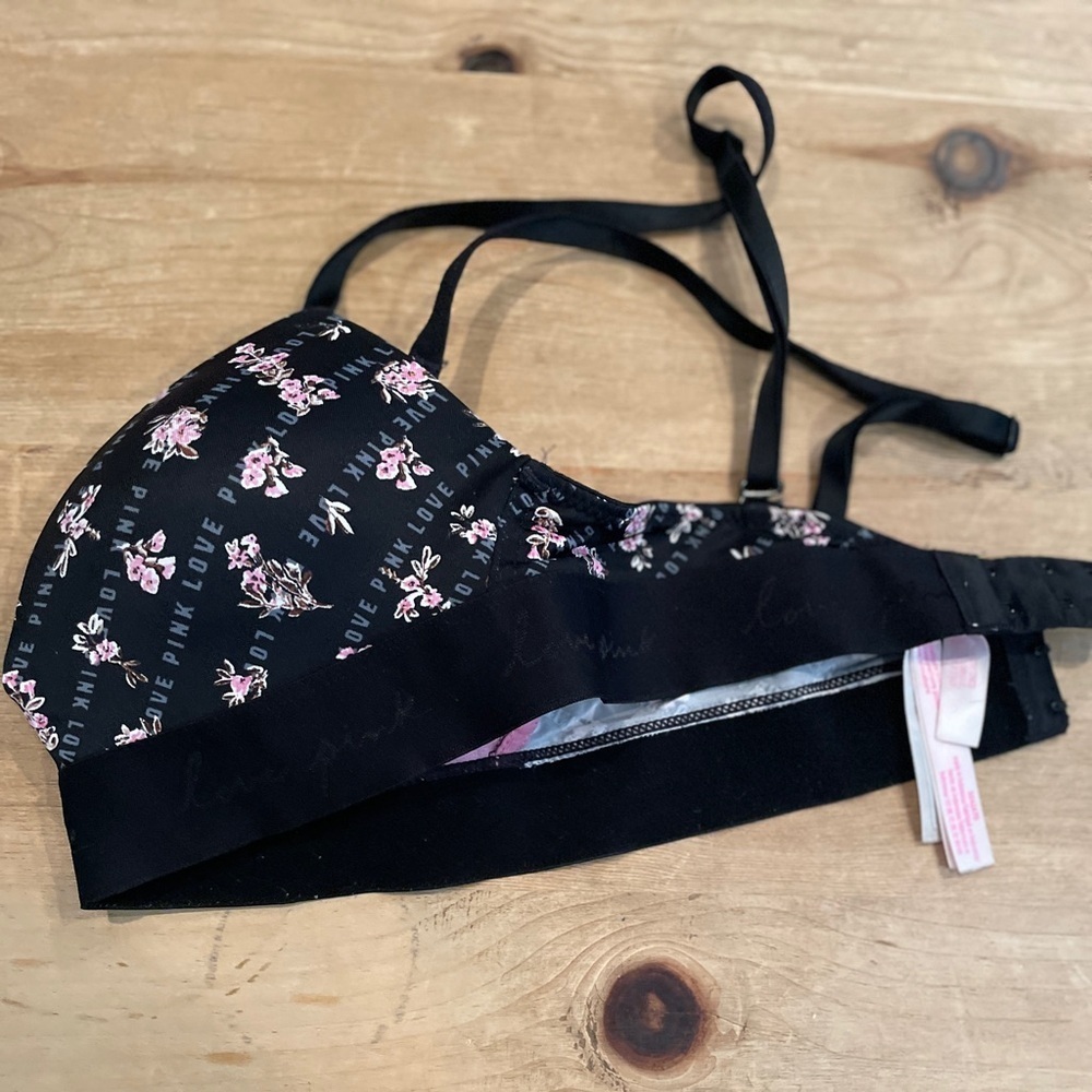 Victoria’s Secret PINK floral silky bra bralette dainty cottagecore feminine 32A - Picture 6 of 8